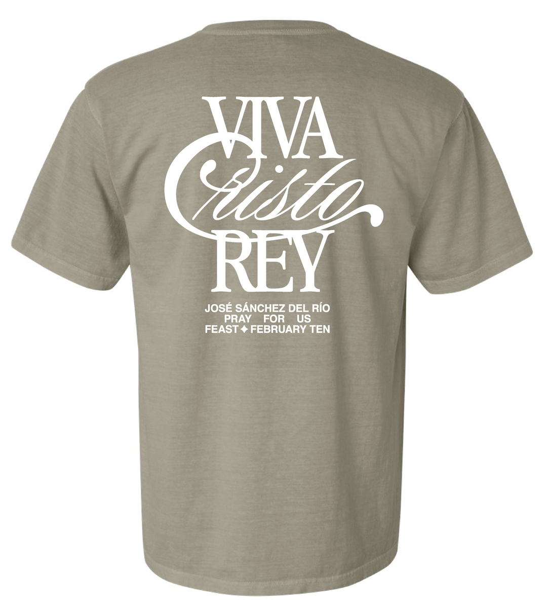 Viva Cristo Rey SEEK24 T Shirt - Sandstone