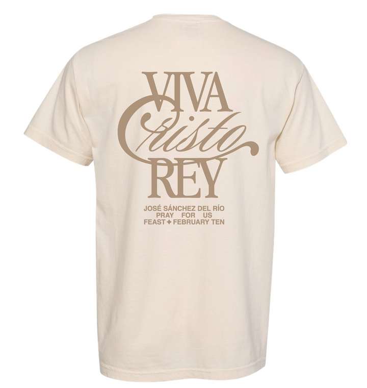 Viva Cristo Rey FOCUS T Shirt - Ivory